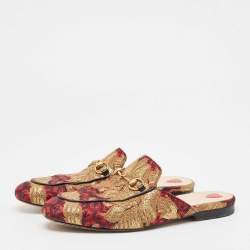 مملوكة مسبقًا Gucci Multicolor Canvas Princetown Mules Size 38