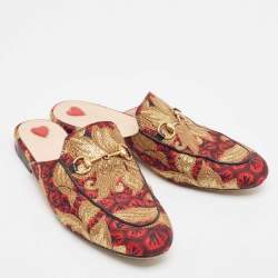 مملوكة مسبقًا Gucci Multicolor Canvas Princetown Mules Size 38