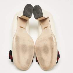 مملوكة مسبقًا Gucci Cream Leather Block Heel Pumps Size 40