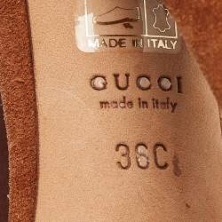 Gucci Brown Suede Ankle Strap Sandals Size 36