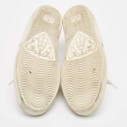 Gucci White Leather Ace Lace Up Sneakers Size 39.5