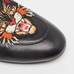 Gucci Black Leather Princetown Mules Size 40