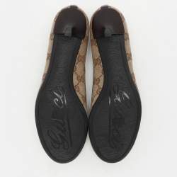 مملوكة مسبقًا Gucci Beige/Brown GG Canvas Mayfair Pumps Size 37