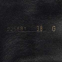 Pre Owned Gucci Brown Leather Knee Length Boots Size 38