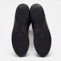 Pre Owned Gucci Brown Leather Knee Length Boots Size 38