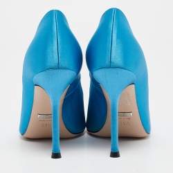 Gucci Blue Satin Dionysus Pumps Size 35.5