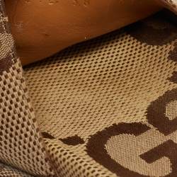 مملوكة مسبقًا Gucci Beige Jumbo GG Canvas Platform Slides Size 38