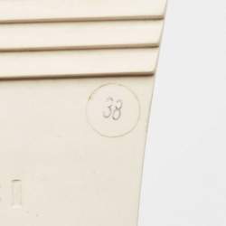 Pre Owned Gucci Cream Rubber Isla Dad Sandals Size 38