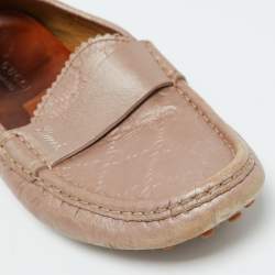 Gucci Champagne Pink Guccissima Leather Slip On Loafers Size 35.5