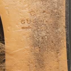 مملوكة مسبقًا Gucci Black Fur and Leather Princetown Mules Size 38