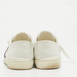 Gucci White Leather Ace Lace Up Sneakers Size 38