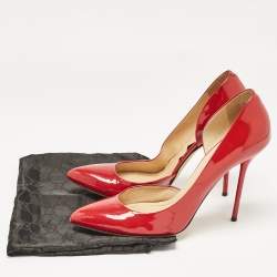 Gucci Red Patent Leather Pointed Toe D'orsay Pumps Size 42