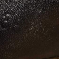 Pre Owned Gucci Black GG Canvas and Leather Espadrille Flats Size 38