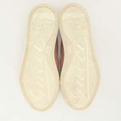 Gucci Mauve Microguccissima Leather Slip On Sneakers Size 37.5