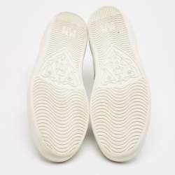 Gucci White Lace and Leather Ace Slip On Sneakers Size 39.5