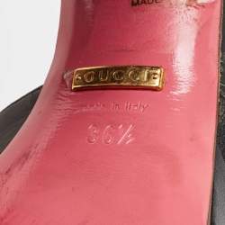 Gucci Black Leather Agon Mary Jane Pumps Size 36.5