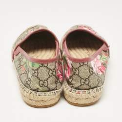 مملوكة مسبقًا Gucci Multicolor GG Supreme Blooms Canvas Espadrille Flats Size 38