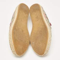 مملوكة مسبقًا Gucci Multicolor GG Supreme Blooms Canvas Espadrille Flats Size 38