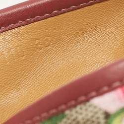 مملوكة مسبقًا Gucci Multicolor GG Supreme Blooms Canvas Espadrille Flats Size 38