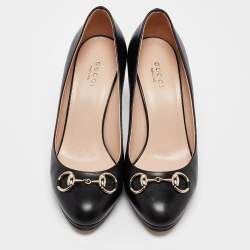 Gucci Black Leather Jolene Pumps Size 37.5