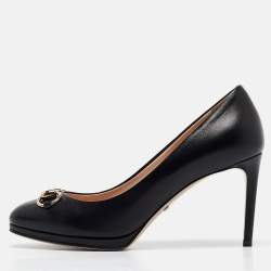 Gucci Black Leather Jolene Pumps Size 37.5