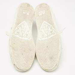 Gucci White Leather Bee Embroidered Ace Low Top Sneakers Size 37.5