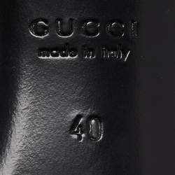 مملوكة مسبقًا Gucci Cream Leather Horsebit Slingback Pumps Size 40