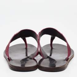 Gucci Pink Suede Horsebit Thong Flats Size 37
