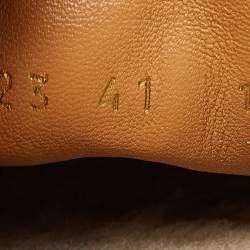 Gucci X The North Face Beige Shearling Fur Mules Size 41