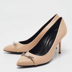 Gucci Beige Leather Molaita Pumps Size 37.5