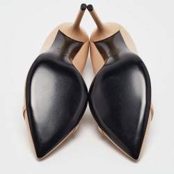 Gucci Beige Leather Molaita Pumps Size 37.5