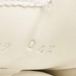 Gucci White Jumbo GG Embossed Leather Low Top Sneakers Size 39
