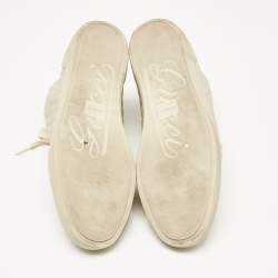 Gucci Cream Microguccissima Leather High Top Sneakers Size 37