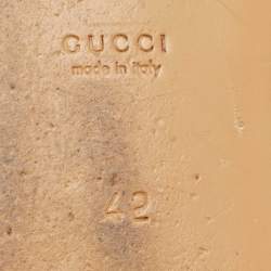 Gucci Green/Beige Fur and Velvet Princetown Mules Size 42