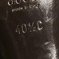 Gucci Burgundy Leather GG Knee Length Boots Size 40.5