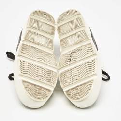 Pre Owned Gucci Black Leather Bee Embroidered Ace Platform Sneakers Size 38