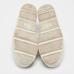 Gucci White Leather Bee Embroidered Ace Platform Sneakers Size 37.5