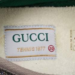 Gucci Silver Sequins Tennis 1977 Lace Up Sneakers Size 39