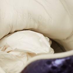 Pre Owned Gucci White Leather Ace Bow Patch Sneakers Size 38.5