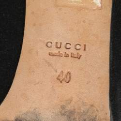 Gucci Black Suede Calf Length Boots Size 40