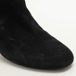 Gucci Black Suede Calf Length Boots Size 40
