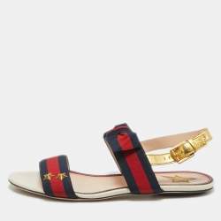 GUCCI Alyssa Horsebit Ankle Strap Sandals Size top 38,5