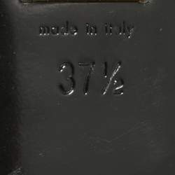 Pre Owned Gucci Black Leather Horsebit Ballet Flats Size 37.5