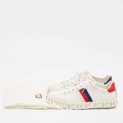 Gucci White Leather Studded and Pearl Embellished Ace Sneakers Size 40