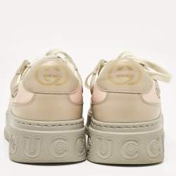 Gucci Multicolor Leather and GG Supreme Canvas Chunky B Sneakers Size 39