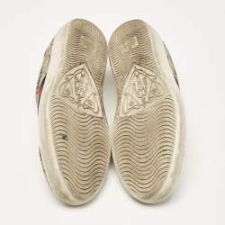 Gucci Beige/Brown GG Supreme Canvas Ace Sneakers Size 36