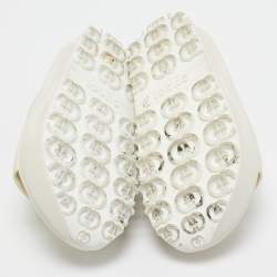 Pre Owned Gucci Cream Rubber GG Flat Sandals Size 36
