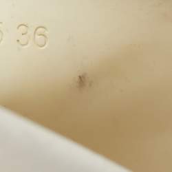 Pre Owned Gucci Cream Rubber GG Flat Sandals Size 36