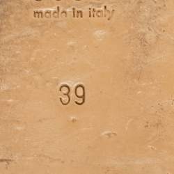 Pre Owned Gucci Beige/Brown GG Supreme Canvas Blooms Print Princetown Flat Mules Size 39