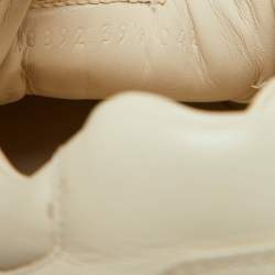 Gucci Cream Leather Logo Rhyton Lace Up Sneakers Size 39.5